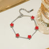 Silver Gold Color Plant Five Leaf Flower Bracelet Single Sided Plum Blossom Stainless Steel Jewelry Women's Pentalobe - Image 10