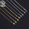 Men's Silver Chains 1mm 2mm 3mm Snake Chains Necklace Jewelry For Women 40-75cm Long Chains Accessories - Image 3