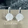 Cute Small White Cubic Zirconia Stone Snowflake Hoop Earrings for Women Charm Female Silver Color Wedding Jewelry Gift - Image 5