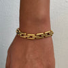 316L Stainless Steel Bracelet for Men Women Gold Plated Geometric Chain Bracelets Jewelry - Image 1