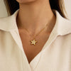 Plated Gold Color Shiny Zircon Star Pendant Necklace For Women Delicate Chain Charm Elegant Jewelry Gifts - Image 7