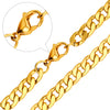 Stainless Steel Cuban Figaro and Wheat Link Necklace in 5 mm or 7 mm Widths - Image 2