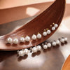 Orsa Jewels Minimalism 1 Pair Freshwater Pearl Ear Stud Pearls Stud Earrings Silver Round Pearl Ear Stud - Image 48