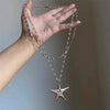 Summer Ocean Vacation Starfish Pendant Necklace Women Elegant Atmosphere Double Layered Long Collarbone Chain Accessory - Image 1