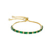 Emerald Cubic Zirconia CZ Tennis Bracelets for Women Gold Plated Charm Green Female Bangles Wedding Jewelry Gift - Image 25