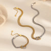 Hand-Knot Snake-Chain Necklace with 45 cm Length - Image 2