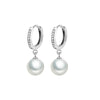 Freshwater Pearl Silver Earrings Crystal Jewelry for Wemon Wedding Gift Party Classic - Image 7