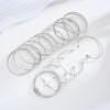 15pcs/set Punk Simple Multilayer Bracelets for Women Elegant Delicate Twist Sparkling Adjustable Bangles Jewelry Couples Gifts - Image 5