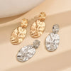 Geometric Irregular Hammer Texture Non Pierced Ear Clips for Women Metal Gold Clip on Earrings Jewelry Gift - Image 5