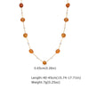 Boho Necklace Beach Irregular Stone Necklaces for Women Stainless Steel Imitation Pearl Jade Necklace Jewelry Gift - Image 5
