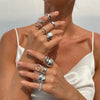 Irregular Hollow Geometric Open Ring Set 14 Pieces - Image 7