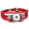 Leather 18MM Snap Button Bracelet Bangle Handmade Braided Leather Snap Bracelets for Women Men Buttons Jewelry - Image 33