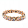 Summer 10mm Crystal Bangle For Women Gold Color Square Rhinestone Elastic Bracelets - Image 12