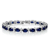 Gem Stone King Silver Oval and Round Sparkling Cubic Zirconia CZ Tennis Bracelet Jewelry Gift - Image 7