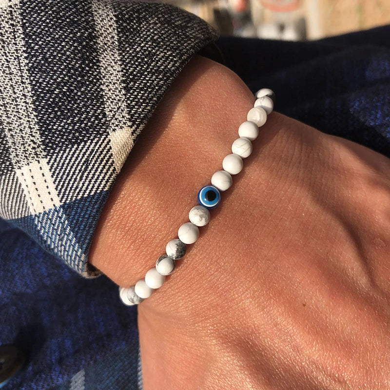 Beaded Bracelet with Center Eye Motif in Multiple Styles - Image 1