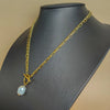 Imitation Pearl Pendant Necklace with Gold-Tone Rope Chain - Image 4