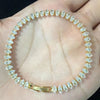 Roman Crystal Geometric Chain Bracelets for Women Goth Full Rhinestone Marquise Charm Tennis Bracelet Wed Jewelry - Image 3