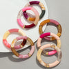 Chunky Acrylic Tube Bead Bangle with Multicolor Options - Image 3