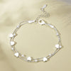 Silver Bracelets Woman Heart Ball Chain Charm Bracelet Couple Jewelry Accessories Jewellery - Image 6