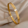 3pcs Glossy Gold Plated Stainless Steel Bangle Bracelet for Women Minimalist Basic Wristband Bangles Jewelry - Image 7