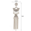 Gypsy Indian Jhumka Jewelry Ethnic Vintage Antique Alloy Carved Totem Bells Tassel Hanging Earrings For Women - Image 4