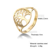 Hollow Tree of Life Ring Amulet Adjustable Stainless Steel Finger Rings For Women Girls Anniversary Gifts - Image 6