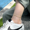 Silver Clover Design Ankle Bracelet for Women Dainty CZ Charm Chain Anklet Adjustable Lucky Flower Foot Jewelry - Image 4