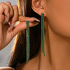 Long Tassel Drop Earrings for Women Black Gold Silver Color Rhinestone Dangle Earring Wedding Party Jewelry Gift - Image 31
