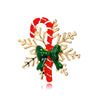 Christmas shiny crystal brooch hollow snowflake star walking stick pin men and women accessories holiday gift - Image 15