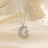 Star Moon Rhinestone Necklace For Women Simple Titanium Steel Zircon Choker Chain Jewelry Accessory Daily Party Gift - Image 6