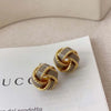 Vintage Metal Twisted Drip Glaze Enamel Stud Earrings for Women Elegant Round Circle Temperament Earrings Jewelry Accessories - Image 8