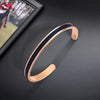 Minimalist Cuff Bangle For Men Black Man Bracelets On Hand Adjustable Stainless Steel PU Leather Men Jewelry Gift - Image 3