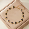 Elegant Red Crystal Zircon Metal Chain Bracelets for Women Colorful Heart Bracelets Party Wedding Wrist Charms Jewelry Gift - Image 25