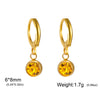 12 Month Birthstone Earrings Stainless Steel Gold Color Crystal Drop Earring for Women Jewelry Birthday Gifts - Image 6