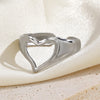 Stainless Steel Lava Irregular Hollow Ring for Women Metal Texture Daily Simple Stylish Golden Rings Jewelry - Image 15