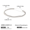 Versatile Stainless Steel Two Color Smooth Circle Bracelet Bangle Set For Women Jewelry Daily Wear - Image 7