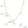 Flower Rose Jewelry Sets For Women Fairy Moon Stars Pineapple Pendant Necklace Earrings Romantic Office Accessories - Image 25
