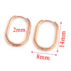 Stainless Steel Oval Hoop Earrings in Gold-Tone Silver-Tone Rose Gold-Tone and Black - Image 17