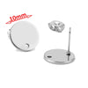 10pcs Stainless Steel Gold Silver Round Disc Earring Post W Loop Hammered Plate Earrings Base For Hypo-Allergenic Earring Making - Image 20