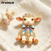Chinese Zodiac Sheep Brooch Blue and White Porcelain Rhinestone Enamel Ram Lapel Pin Animal Jewelry Gift for Women Collector - Image 28