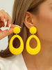 Colorful Acrylic Geometric Drop Earrings for Women Lightweight Boho Chic Dangle Jewelry Accessory - Image 5