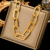 316L Stainless Steel Gold Silver Color Thick Chain Necklace For Women Cuban Neck Chain Jewelry Gift - Image 8