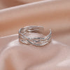 Stainless Steel Braid Twist Open Ring Women Gold Color Wedding Band Rings Kpop Party Jewelry Gift for Friends Lover - Image 8