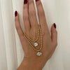 Geometric Pendant Necklace with Clear Stone Accent - Image 3