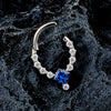 Titanium Square CZ Hinged Segment Septum Ring Daith Helix Hoop Earring Nose Piercing Body Jewelry - Image 6