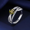 Silver Cubic Zirconia Ring for Women, Adjustable Sparkling Open Ring, Wedding Party Jewelry Gift - Image 9