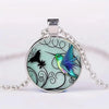 Cute Round Hummingbird Glass Dome Cabochon Pendants Necklaces Bird Rainforest Jewelry Accessories - Image 5