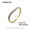 Wave Zircon Stainless Steel Gold Plated Bracelet, Silver Bracelet, Wedding Jewelry - Image 6
