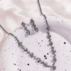 Rhinestone Necklace and Drop Earring Set in Multiple Color Styles - Image 8