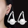 Silver Earrings Twisted Pearl Earrings Ladies Simple Birthday Party Wedding Anniversary Jewelry Gift - Image 4